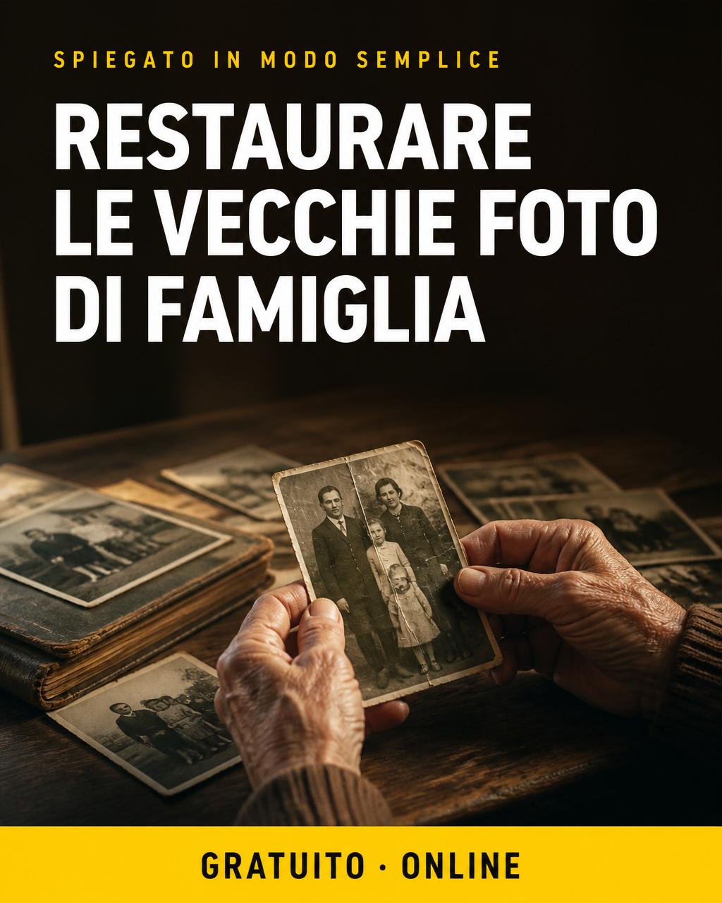 Locandina del corso: Restaurare le vecchie foto di famiglia
